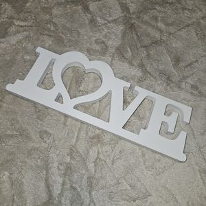 White LOVE Wall Decor